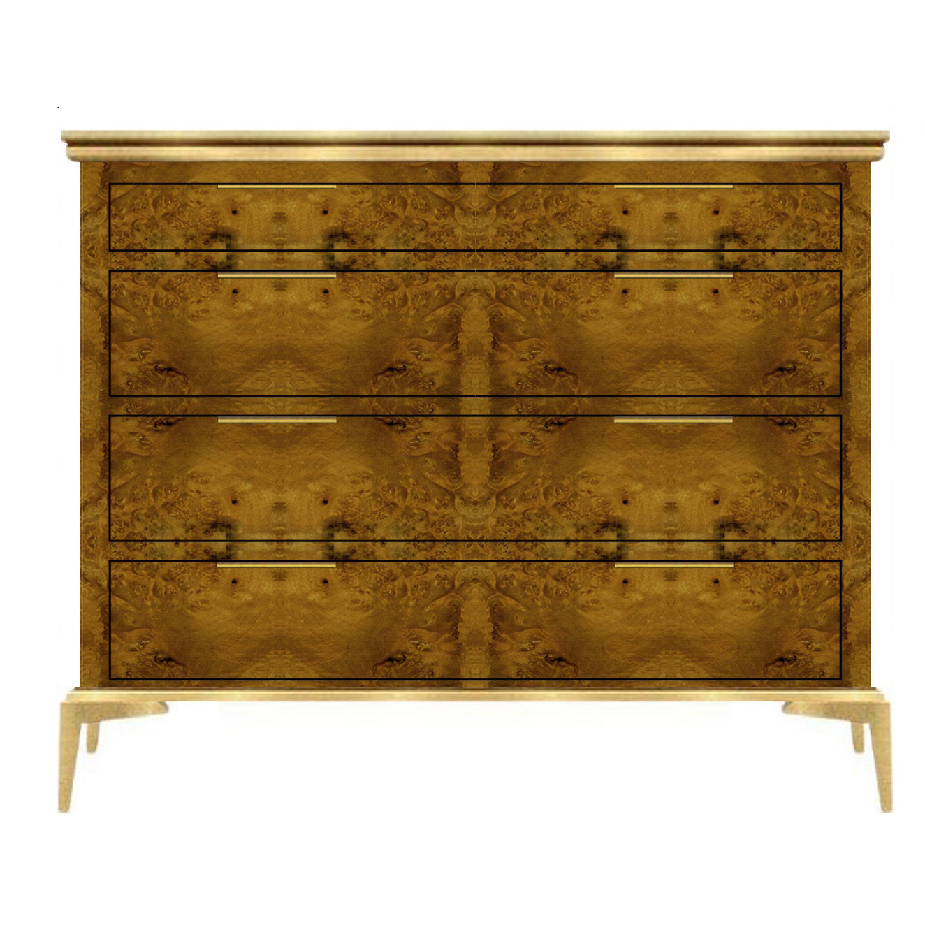 Bordeaux French 4 Drawer Bedroom Chest