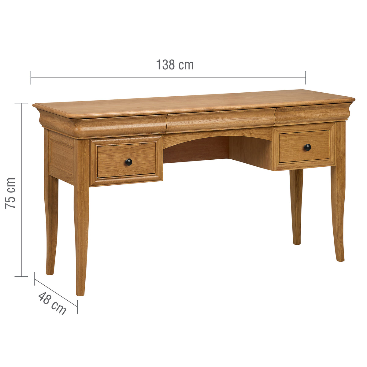 Bordeaux French Dressing Table Desk Measurements