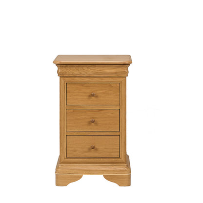 French Sleigh Oak Bedside Table