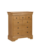 Bordeaux French Sleigh Oak 4+3 Drawer Chest of Drawer