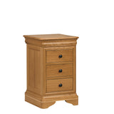 Sleigh Oak French Bedside Table