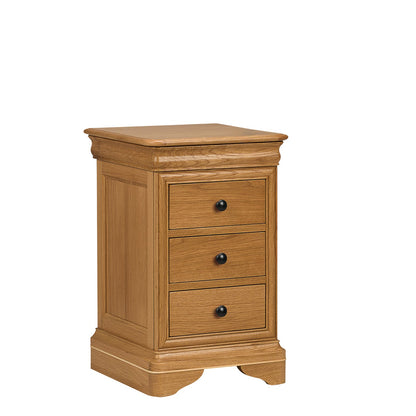 Sleigh Oak French Bedside Table