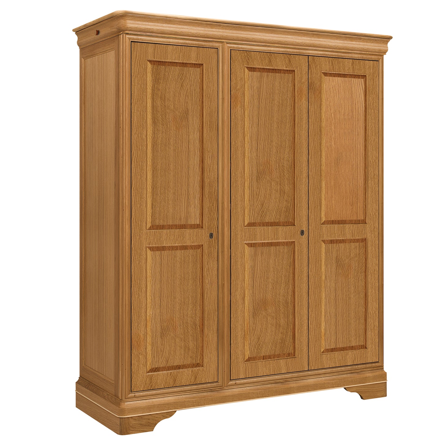 Bordeaux Oak French Sleigh Triple Wardrobe