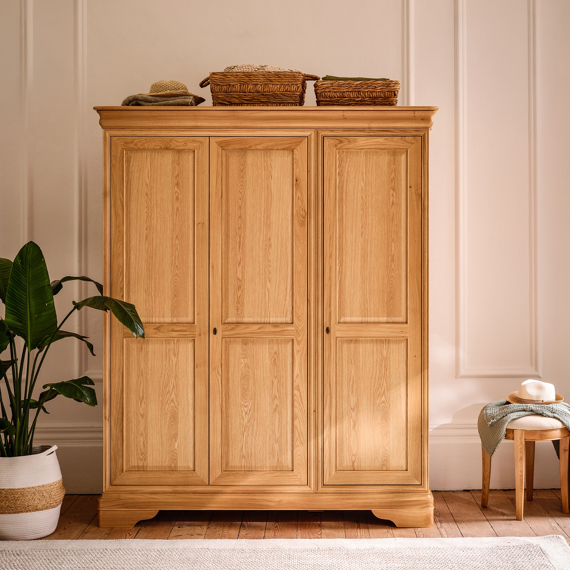 Willis Gambier Bordeaux Triple French Sleigh Wardrobe