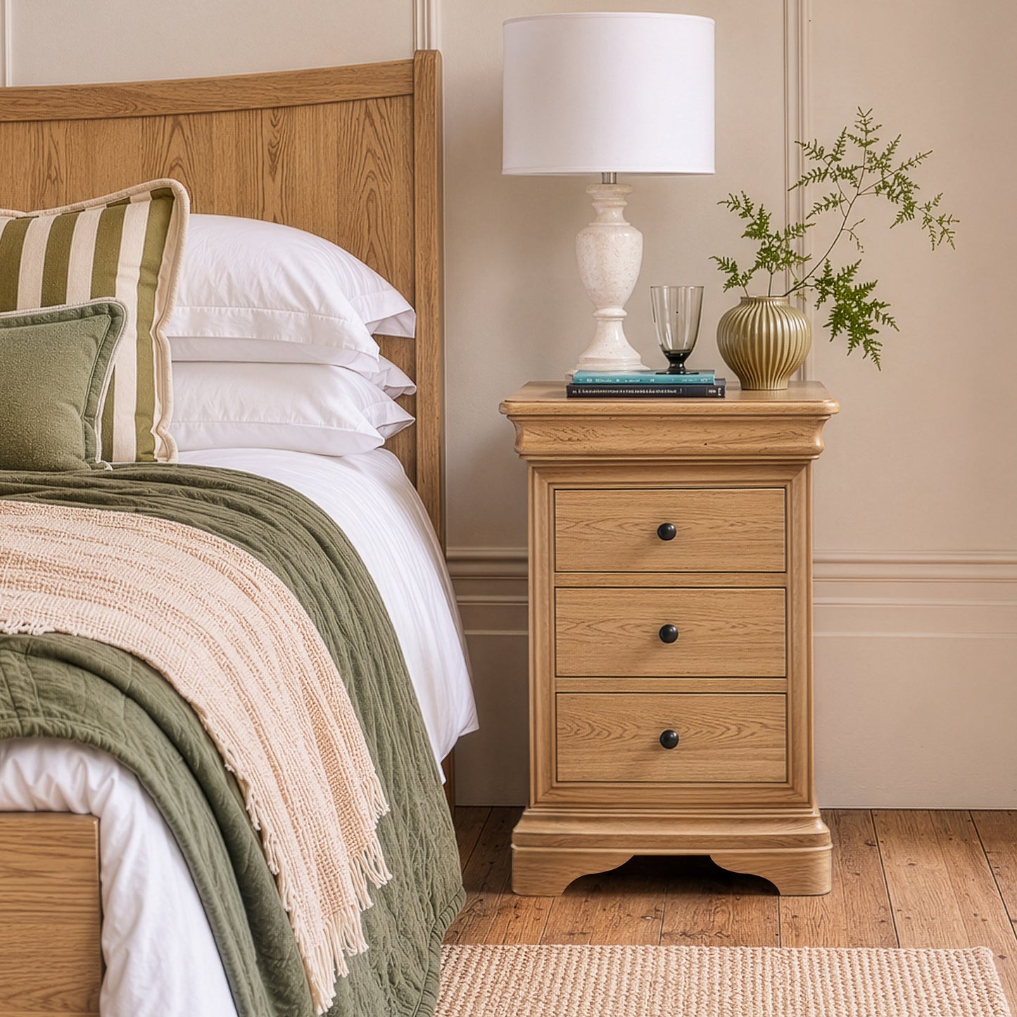 Willis Gambier Bordeaux French Sleigh Bedside Table
