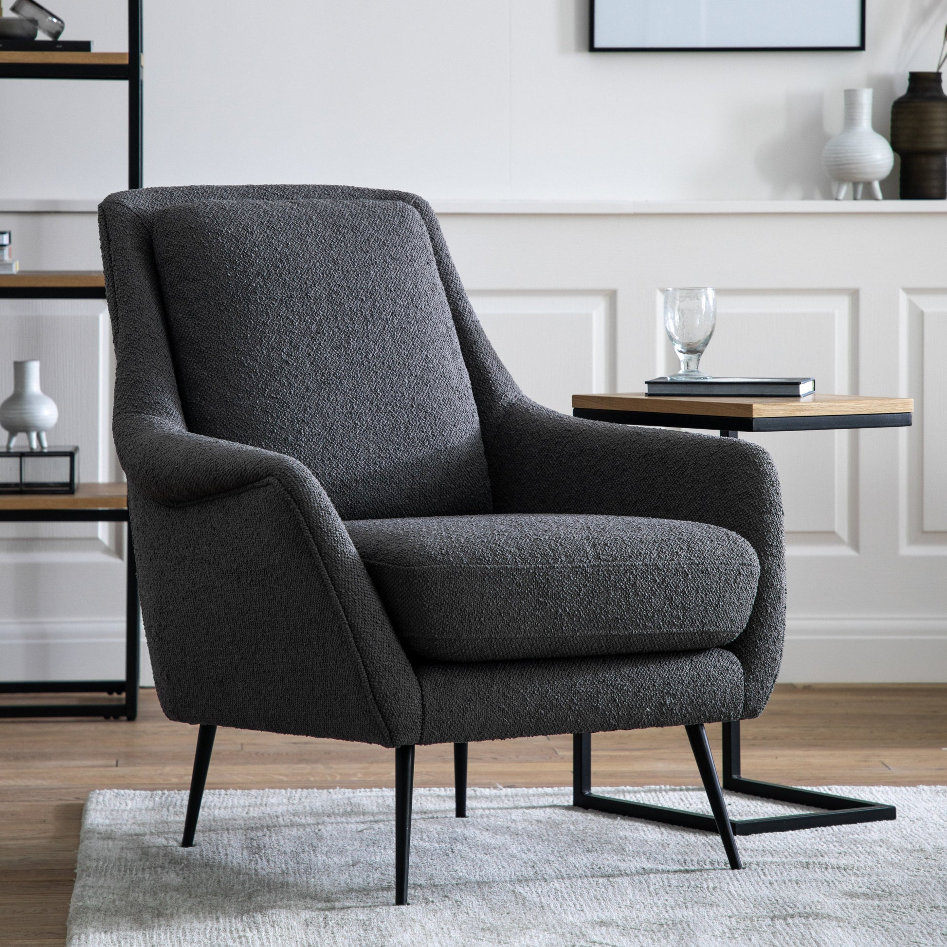 Brompton Armchair Grey linen