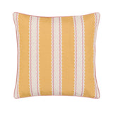 Calivana Stripe Cushion Ochre and Pink