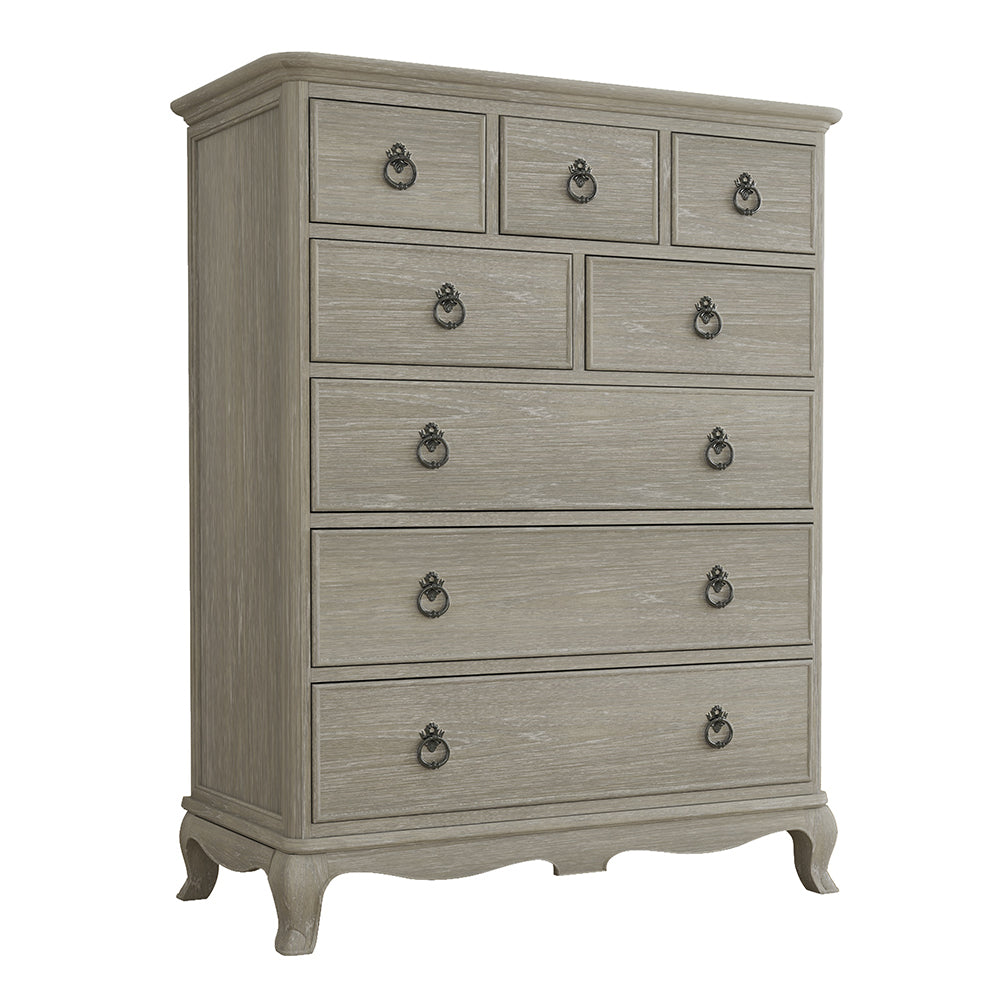 Camille French Oak 8 Drawer Chest