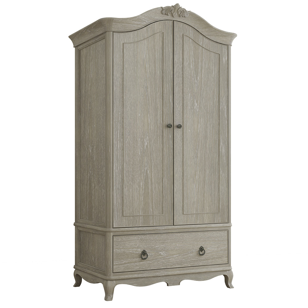 Camille French Oak Double Wardrobe