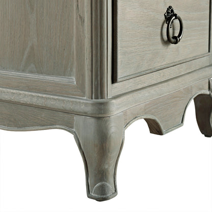 Camille Oak French 3 Drawer Chest