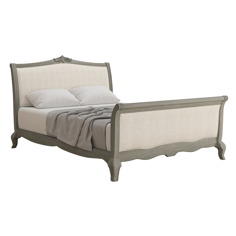 Camille Oak French High End Bed
