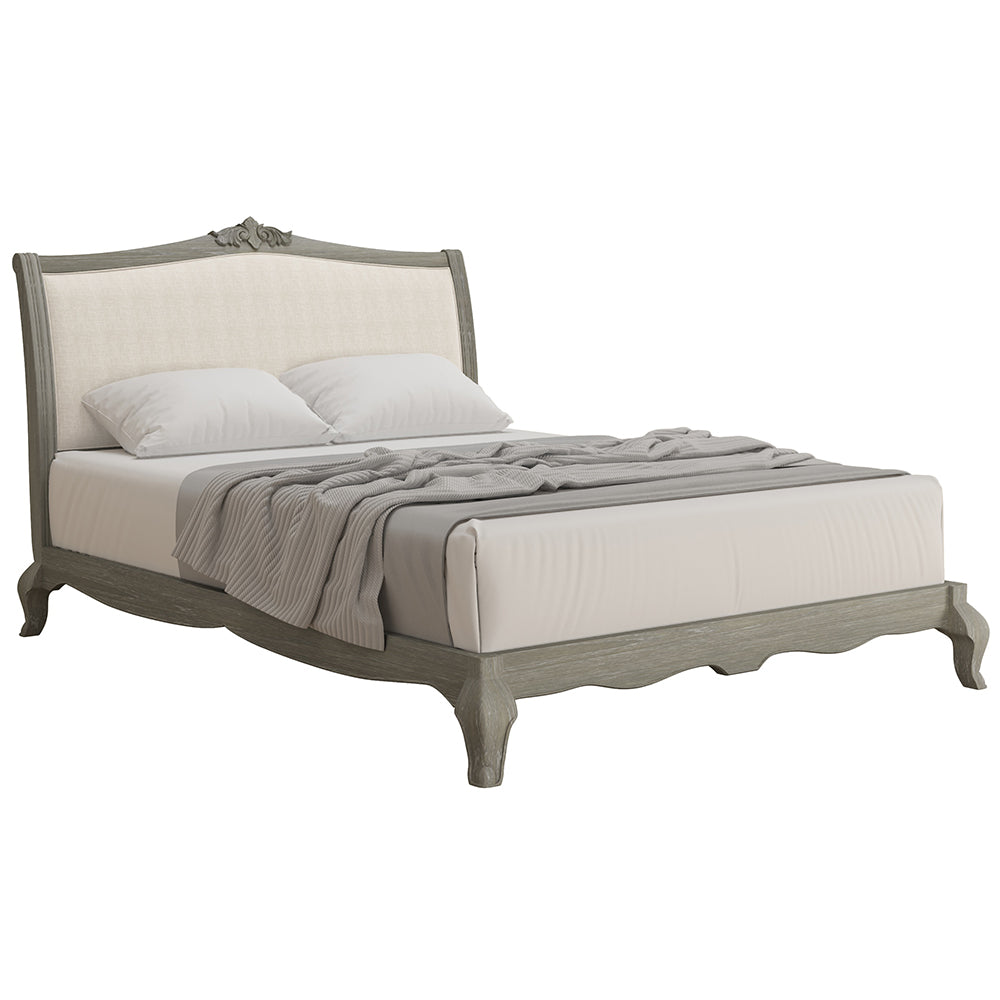 Camille Oak French Low Footboard Bed