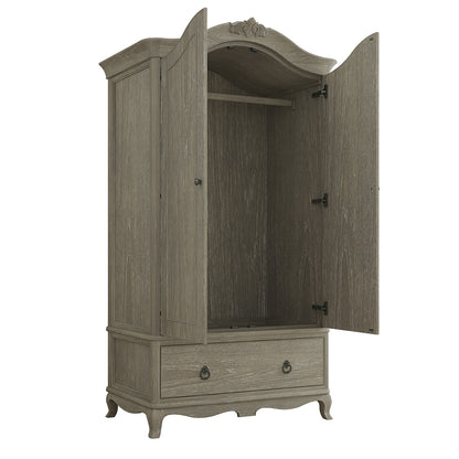 Open View for the Camille French Oak Wardrobe