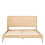 Casera Oak Rattan Bed - Slats View