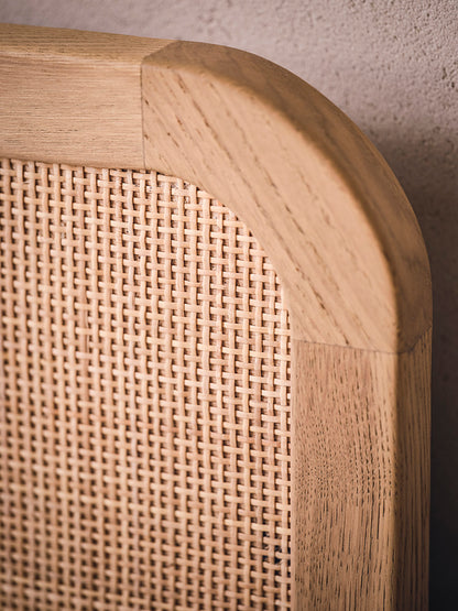 Casera Rattan Oak Bed - Rattan View