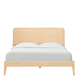 Casera Oak Rattan Bed