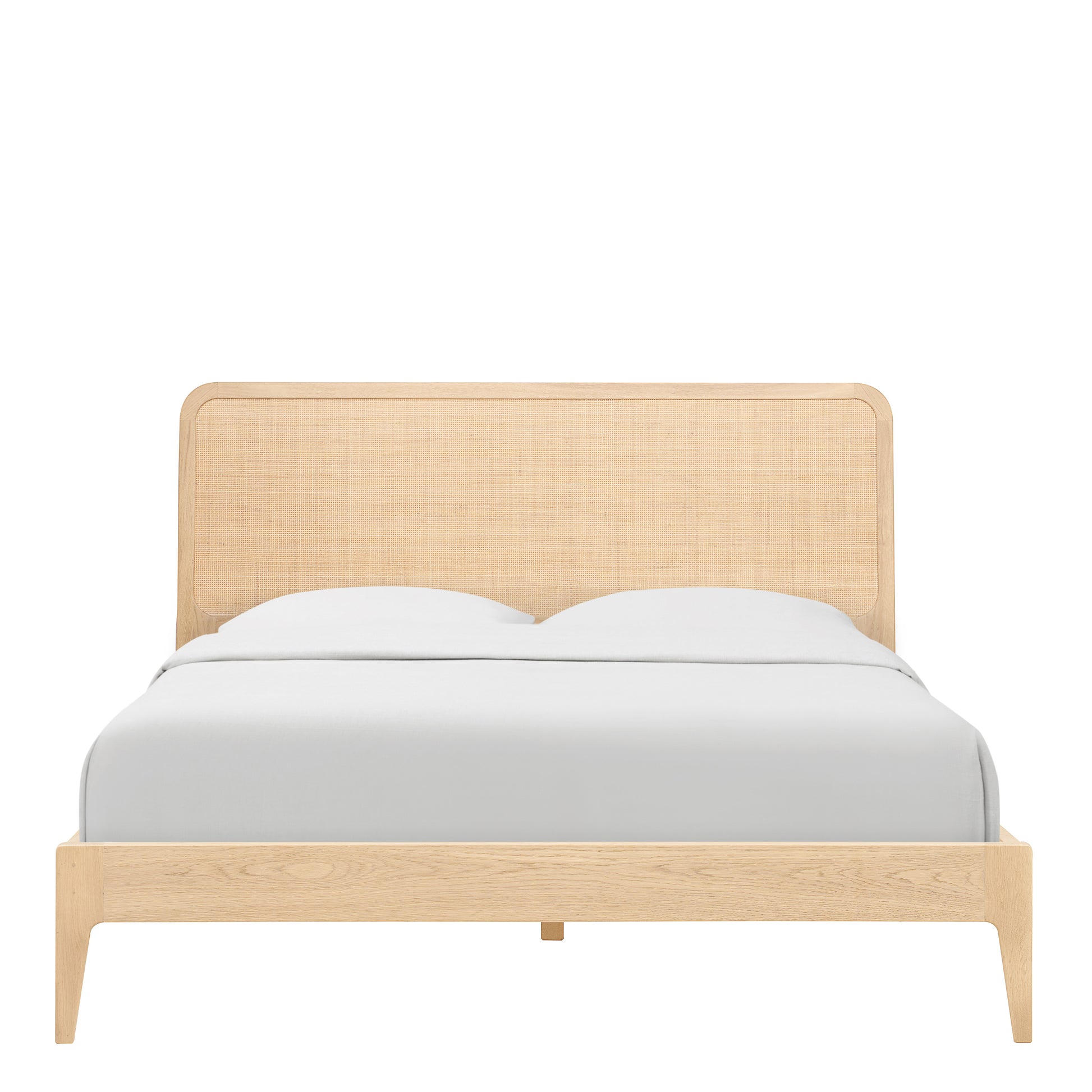 Casera Oak Rattan Bed
