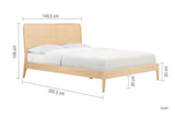 Casera Rattan Bed - Dimensions