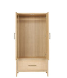 Casera Rattan Front Double Wardrobe
