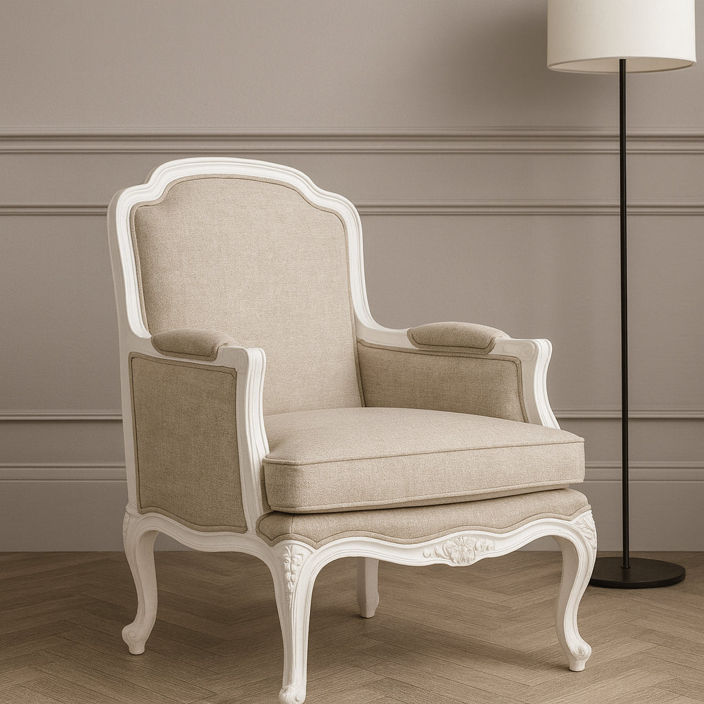 Chateau French White Armchair