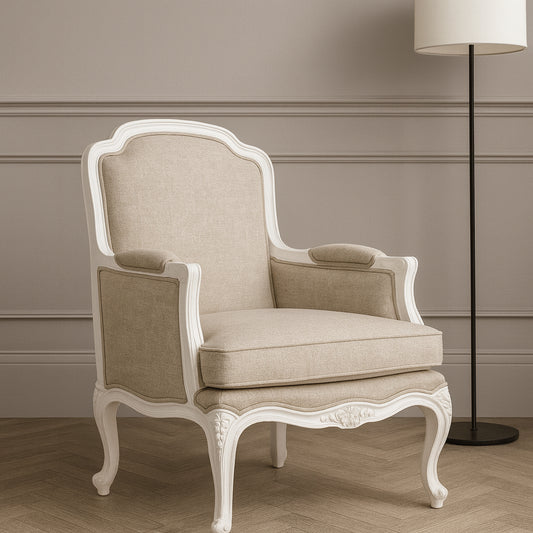 Chateau French White Armchair