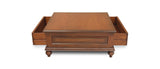 Classic Mahogany Sleigh French Square Coffee Table