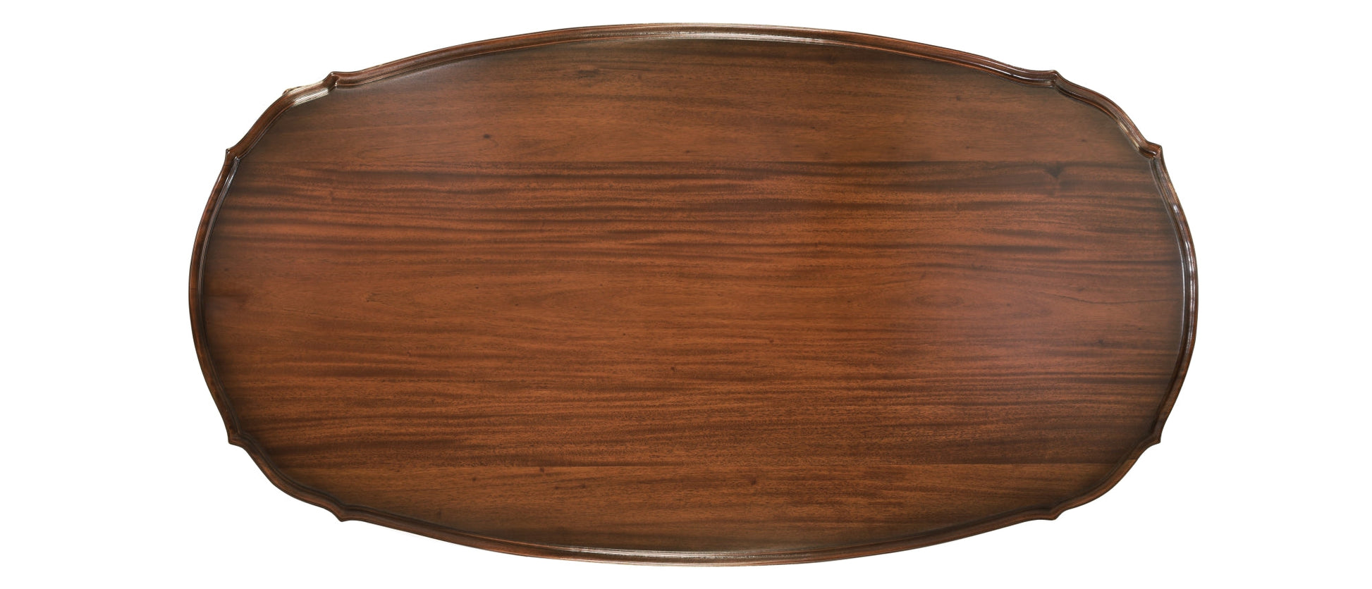 Classic Mahogany French Oval Coffee Table