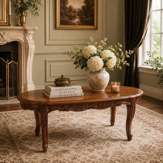 Classic French Style Coffee Table - Stained