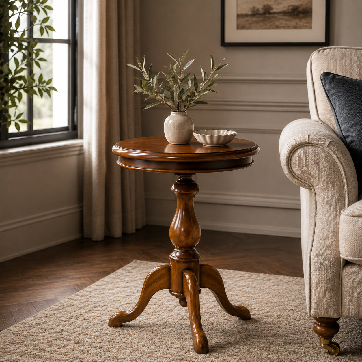 Classic French Style Wine Table - Stained