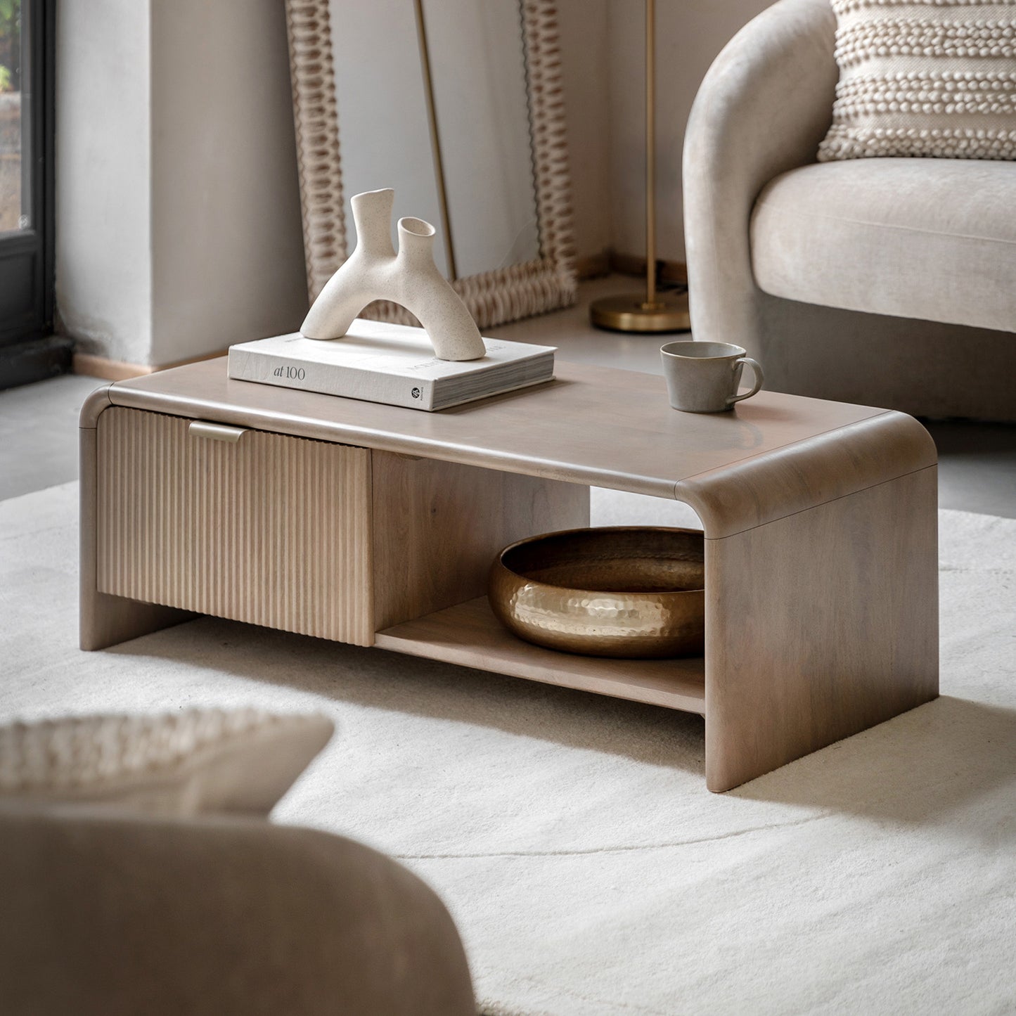 Colonna Modern One Drawer Coffee Table