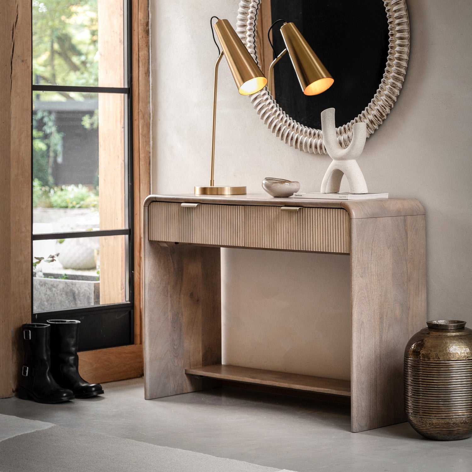 Colonna Modern 2 Drawer Console