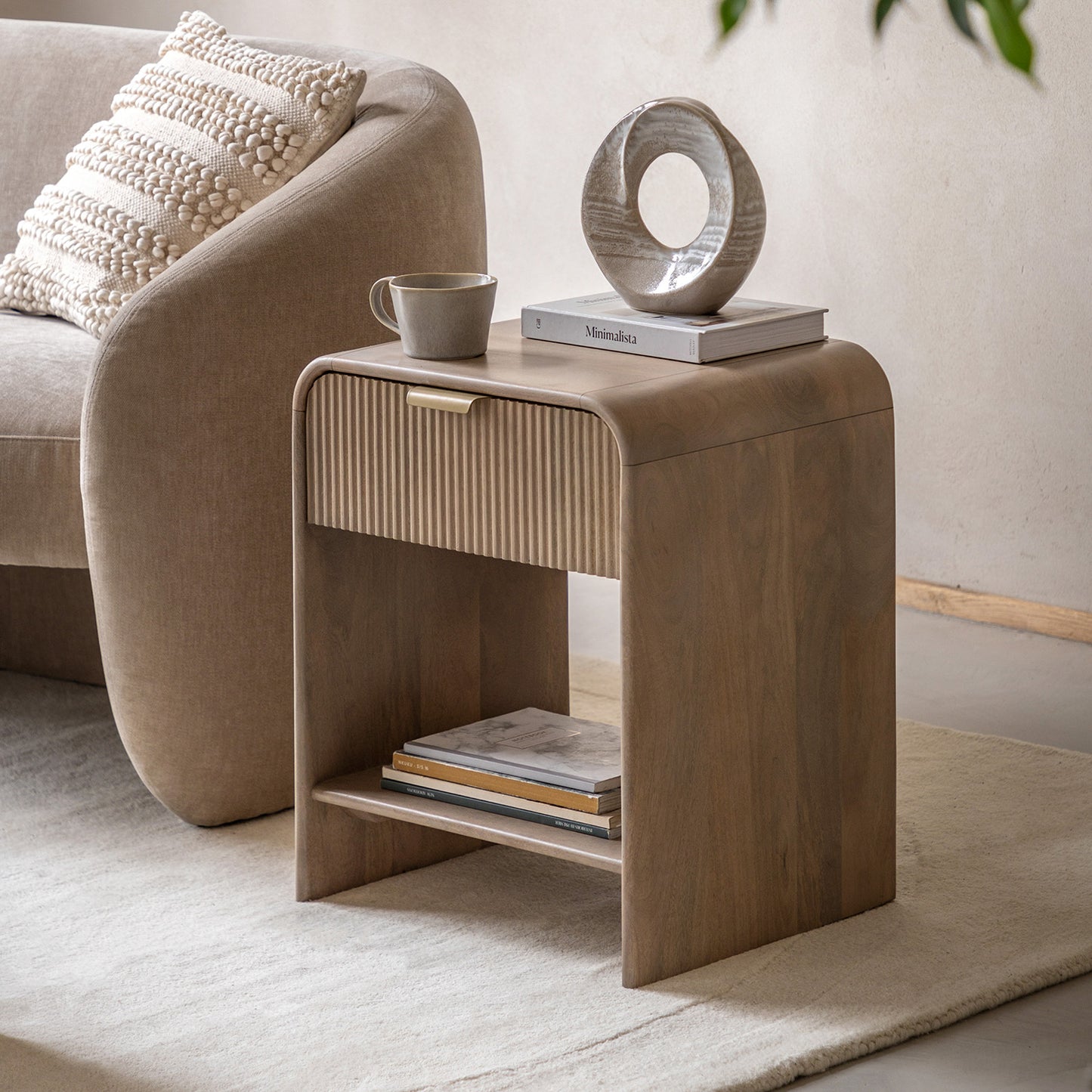 Colonna Modern One Drawer Bedside Table