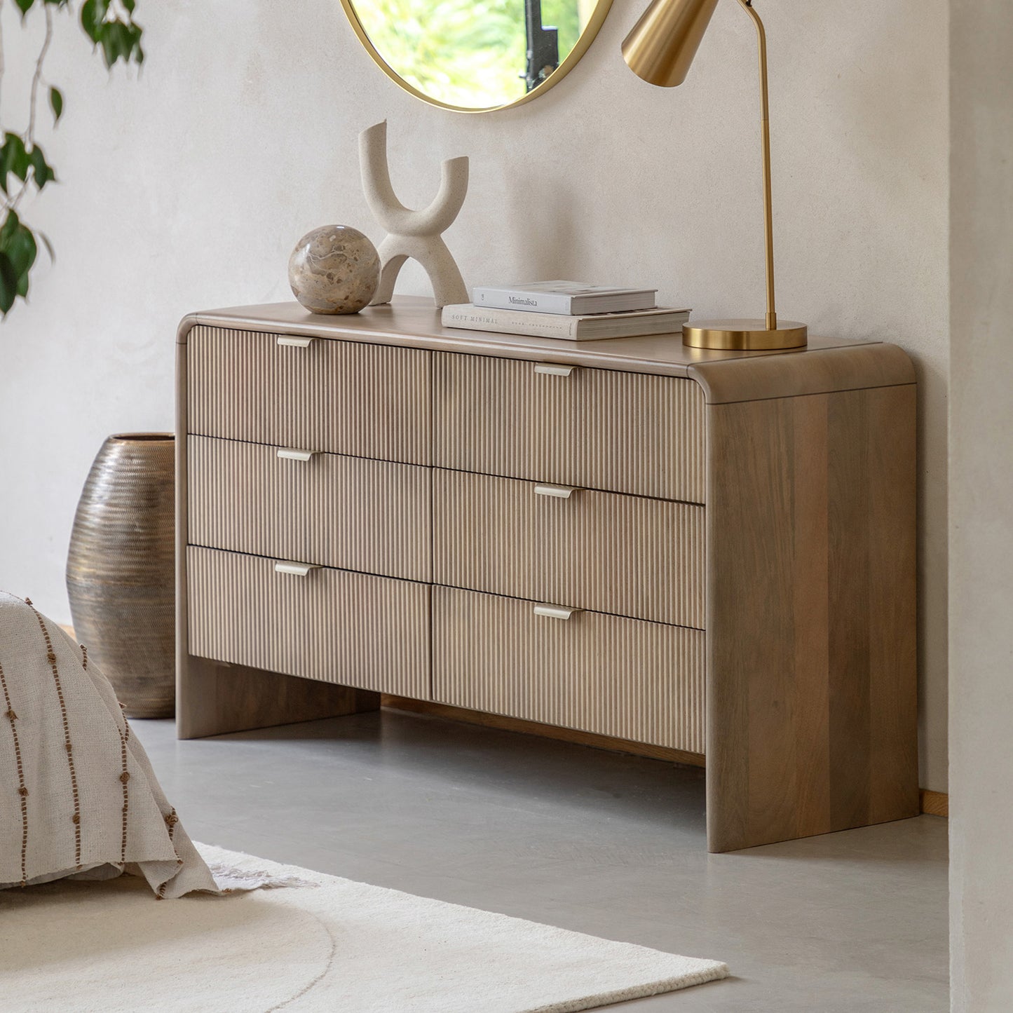 Colonna Modern 6 Drawer Wide Chest