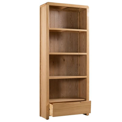 Curve Tall Oak Bookcase
