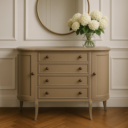 Demi Lune French Small Taupe Sideboard