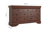 Dimensions for Antoinette Wide Sleigh Chest