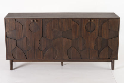 Edos Contemporary Brown 4 Door Sideboard