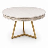 Florence Limed White Round Dining Table