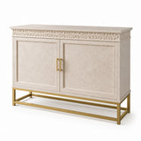 Florence Limed White French Sideboard with Gold Metal Legs