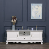 French Style White TV Cabinet