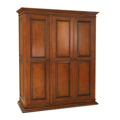 French Country Sleigh 3 Door Triple Wardrobe