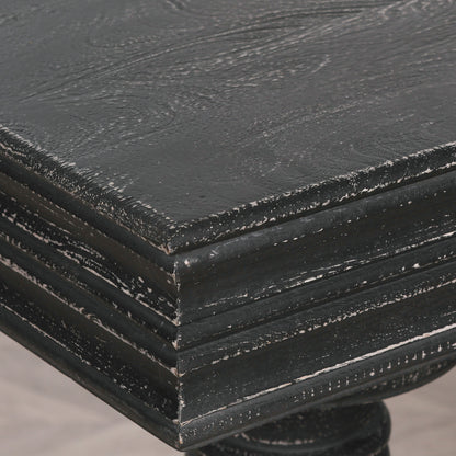 Black Distressed French Console Table