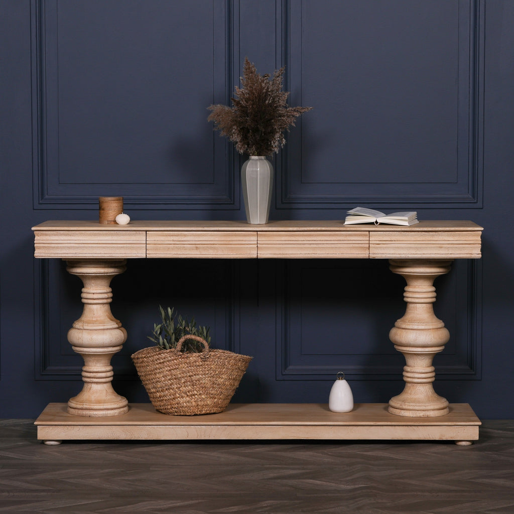 Wooden French Distressed Large Hall Table