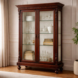 French Louis Stained 2 Door Display Cabinet