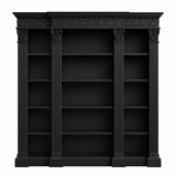 White French column bookcase with Gold Highlights