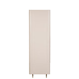Lily White Gloss Modern Double Wardrobe - Side view