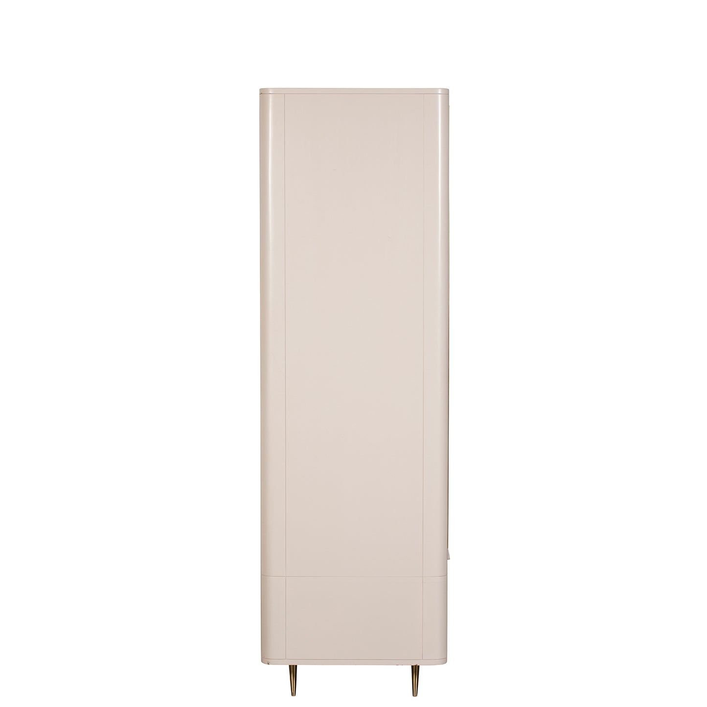 Lily White Gloss Modern Double Wardrobe - Side view