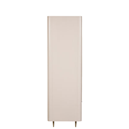Lily White Gloss Modern Double Wardrobe - Side view