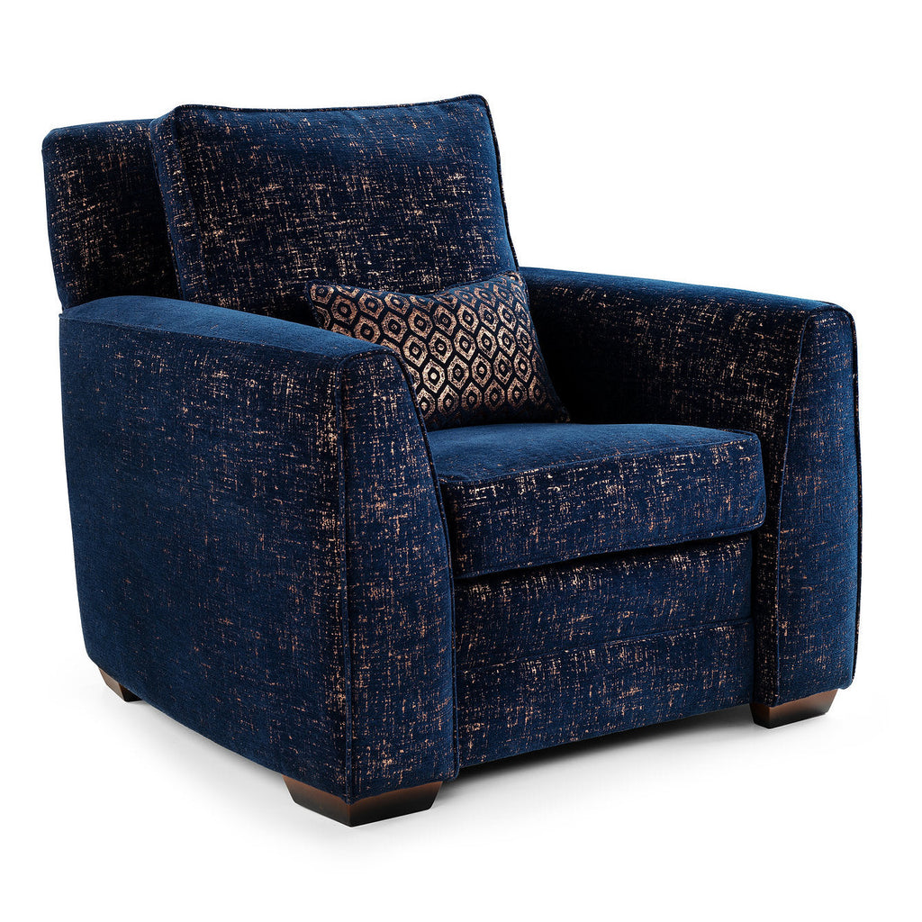 Grace Style Blue Armchair