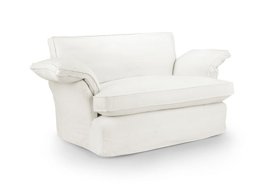 Hampton White Linen 2 Seat Sofa